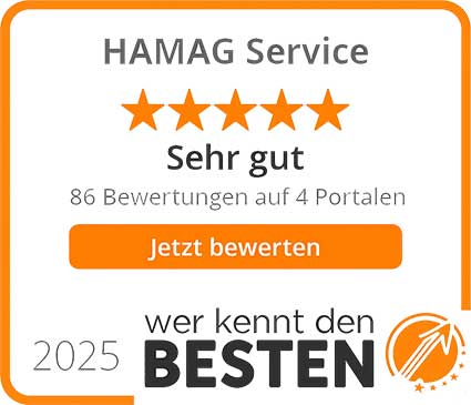 4,9 Sterne Kundenbewertungen HAMAG Service Gebäudereinigung